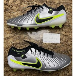 Men Size 9.5 Nike Tiempo Legend 10 Elite AG Pro Soccer Cleats Silver HF4378-002